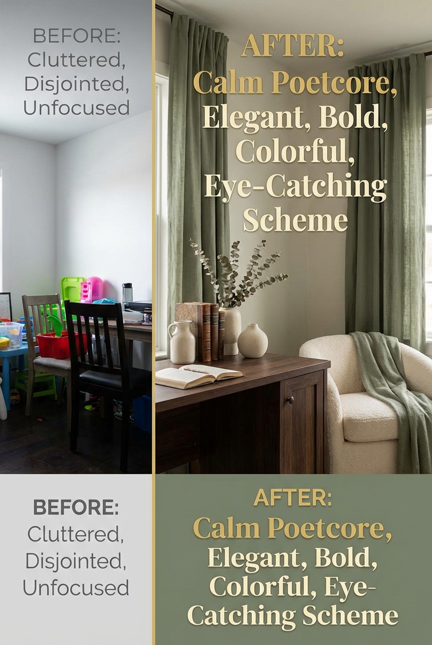 Sage + Cream + Dark Wood: Calm Poetcore Color Scheme - photo 5