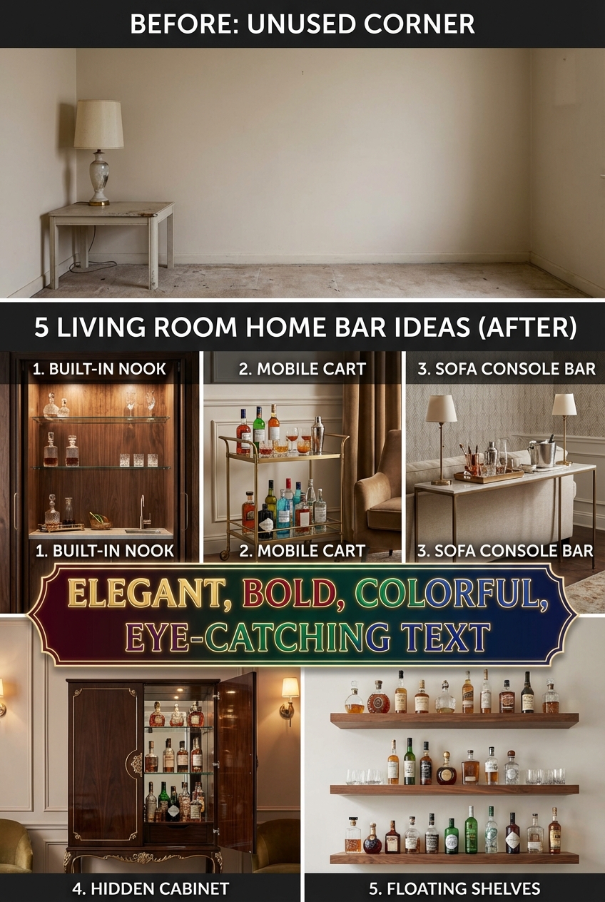 5 Living Room Home Bar Ideas - photo 5