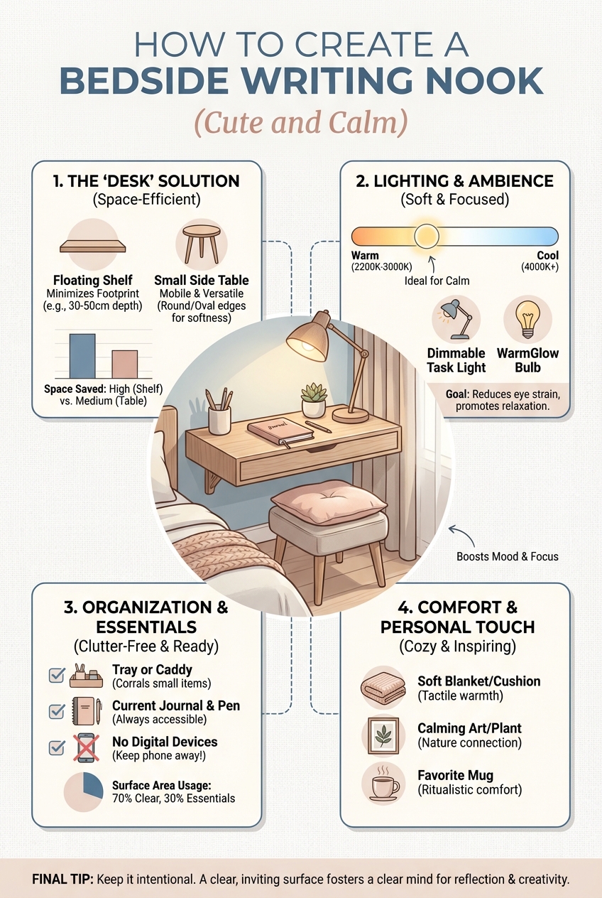 How to Create a Bedside Writing Nook (Cute and Calm) - photo 3