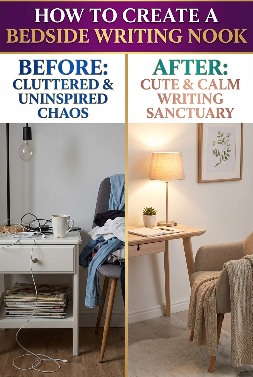 How to Create a Bedside Writing Nook (Cute and Calm) - photo 5