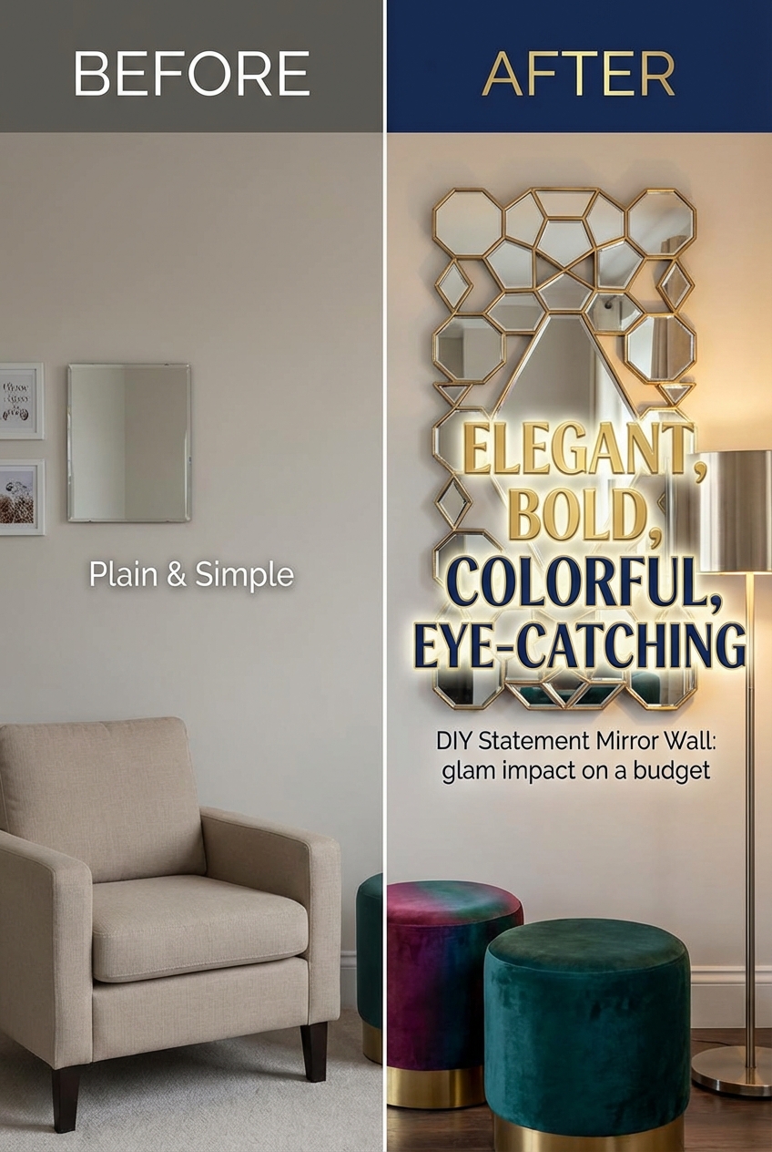 DIY Statement Mirror Wall: glam impact on a budget - photo 5