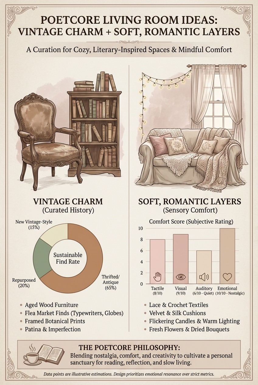 Poetcore Living Room Ideas: Vintage Charm + Soft, Romantic Layers - photo 3