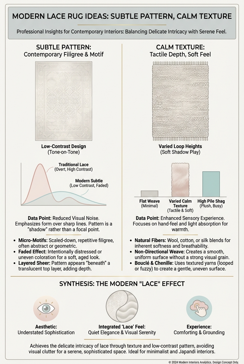 Modern Lace Rug Ideas: Subtle Pattern, Calm Texture - photo 3