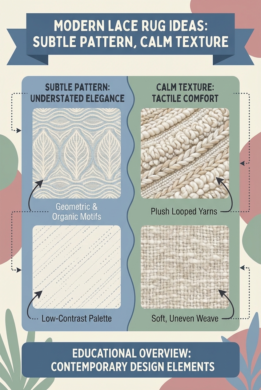 Modern Lace Rug Ideas: Subtle Pattern, Calm Texture - photo 4