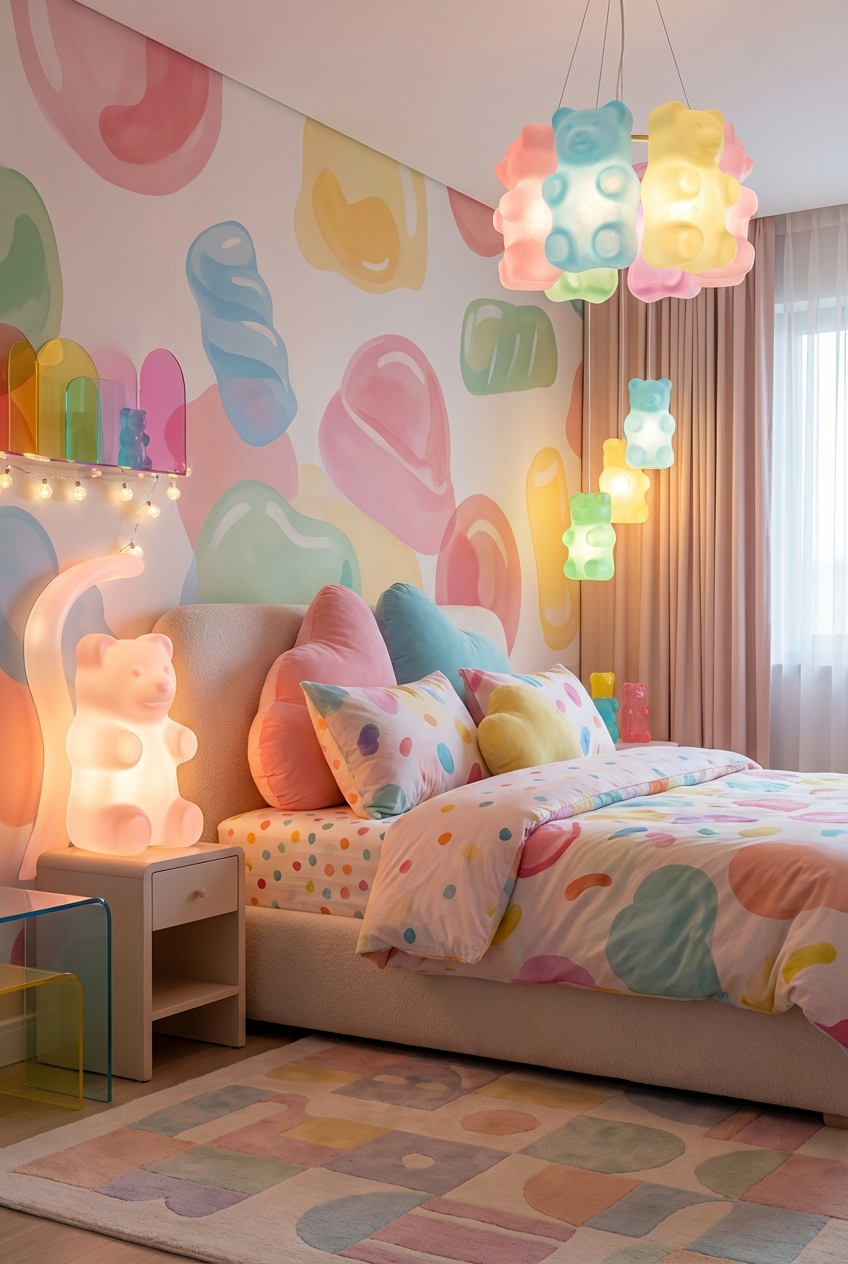 Gimme Gummy Bedroom Ideas with Soft Glow Lamps