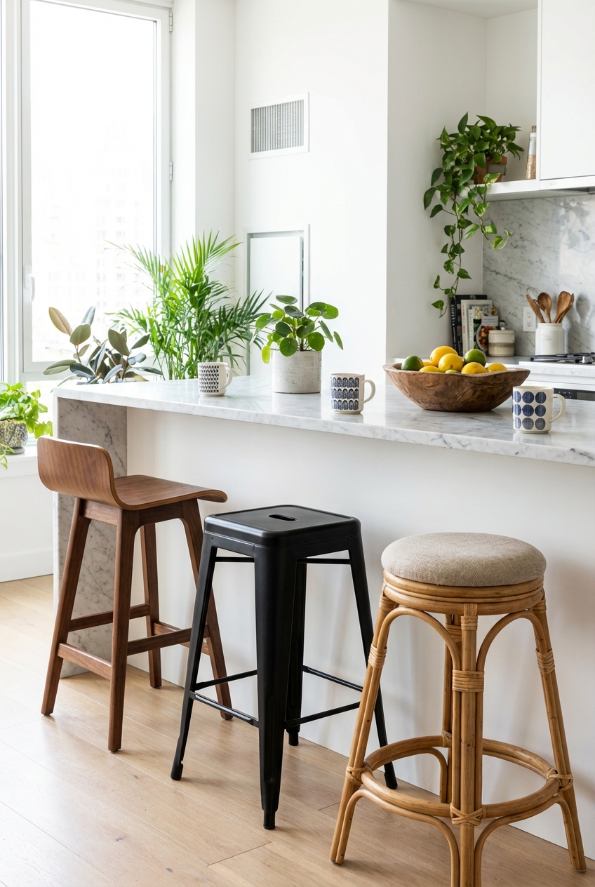 How to Mix Bar Stool Styles Without It Looking Wrong