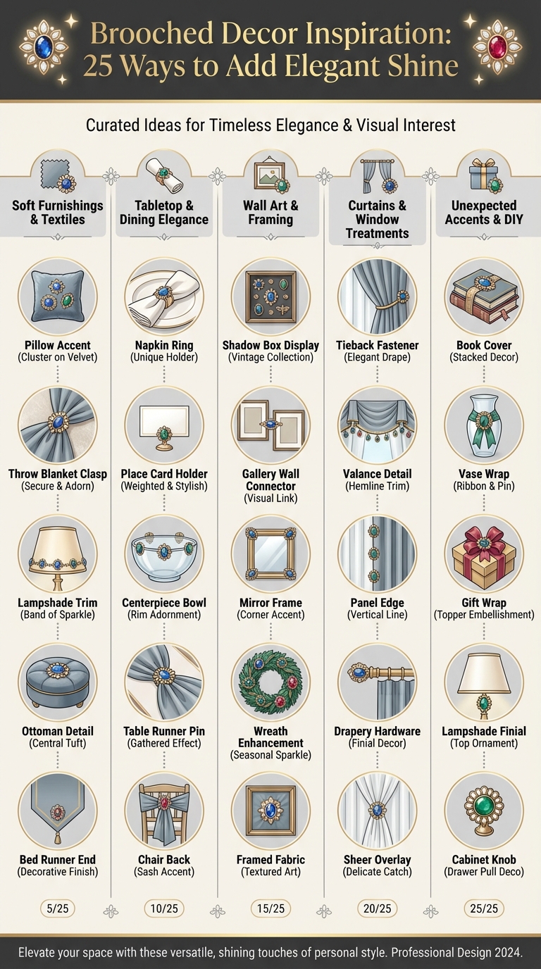 Brooched Decor Inspiration: 25 Ways to Add Elegant Shine - photo 3