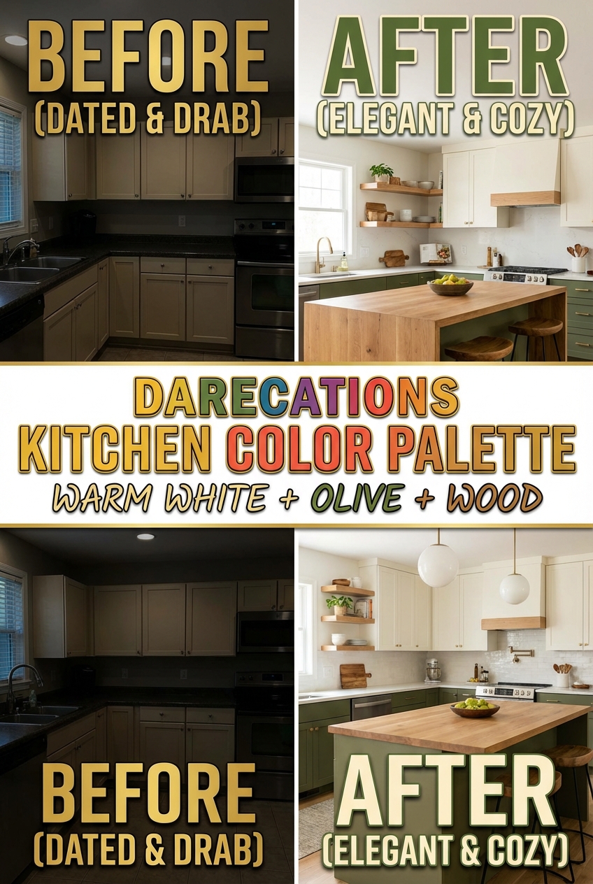Darecations Kitchen Color Palette: warm white + olive + wood - photo 5