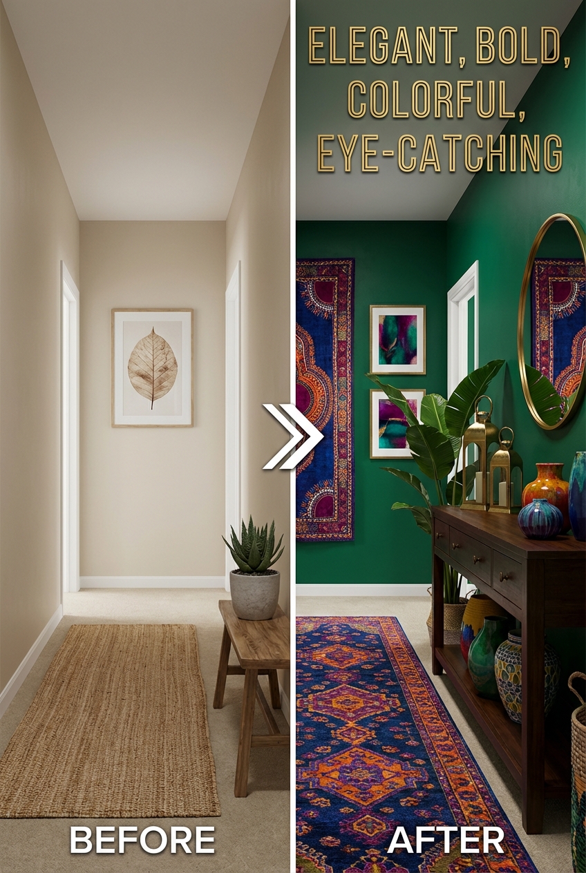 Afro-Boho Hallway Color Palette: Earthy Neutrals + Jewel Tones - photo 5