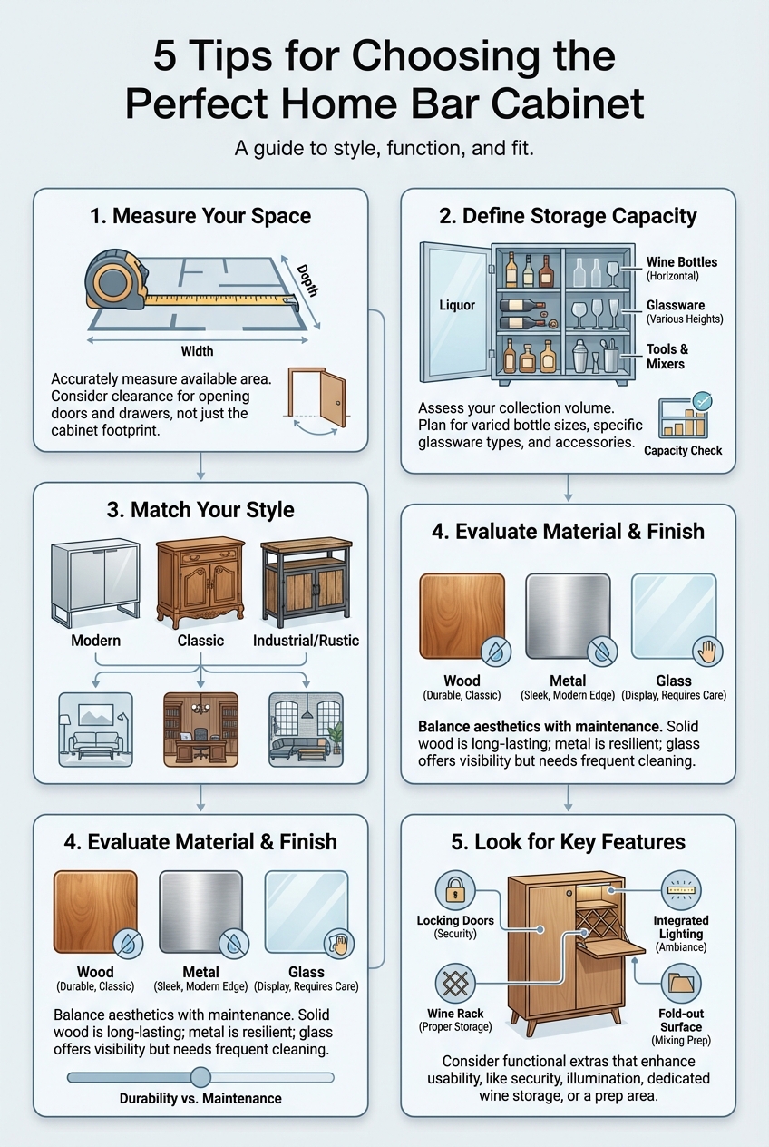 5 Tips for Choosing the Perfect Home Bar Cabinet - photo 3
