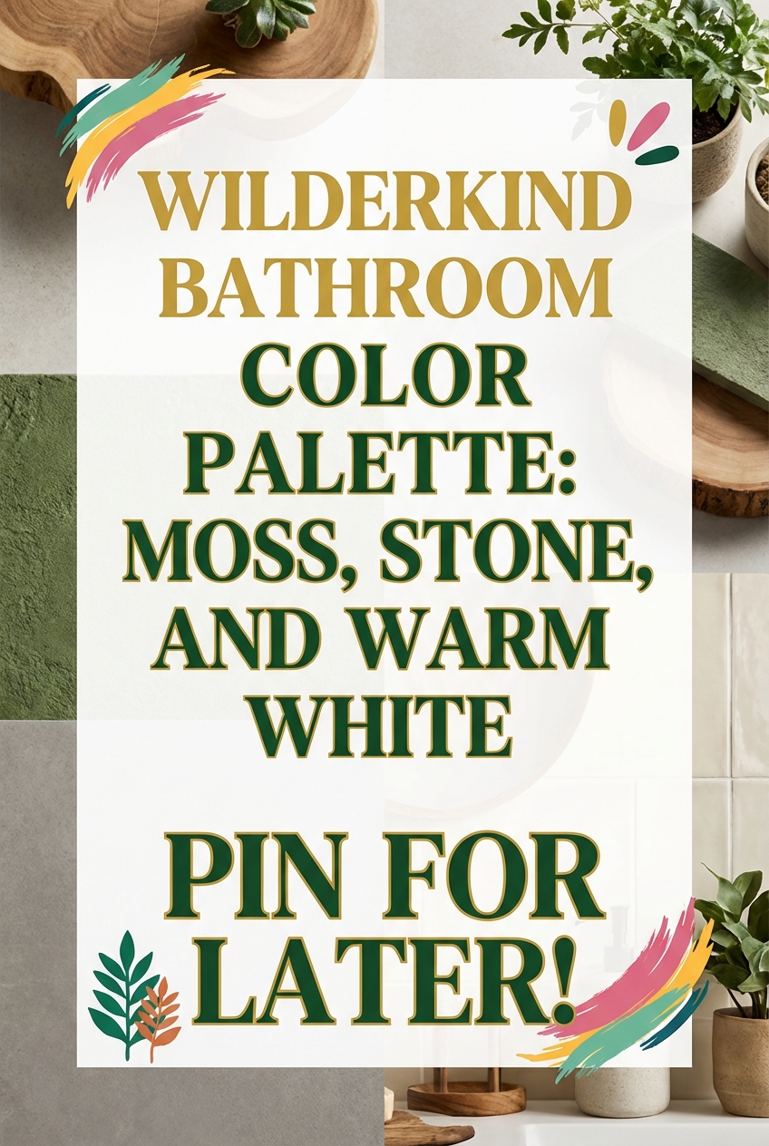 Wilderkind Bathroom Color Palette: Moss, stone, and warm white - photo 2