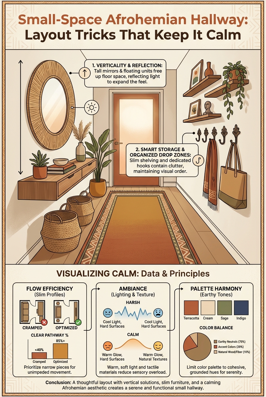 Small-Space Afrohemian Hallway: Layout Tricks That Keep It Calm - photo 3
