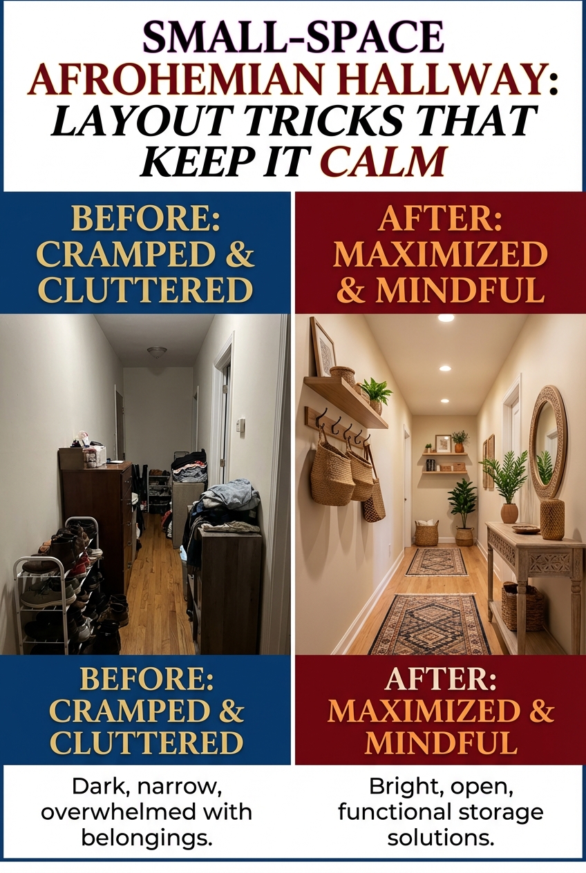 Small-Space Afrohemian Hallway: Layout Tricks That Keep It Calm - photo 5