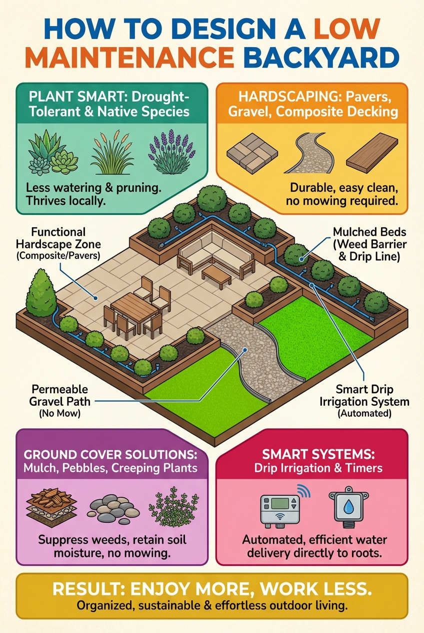 How to Design a Low Maintenance Backyard - photo 4