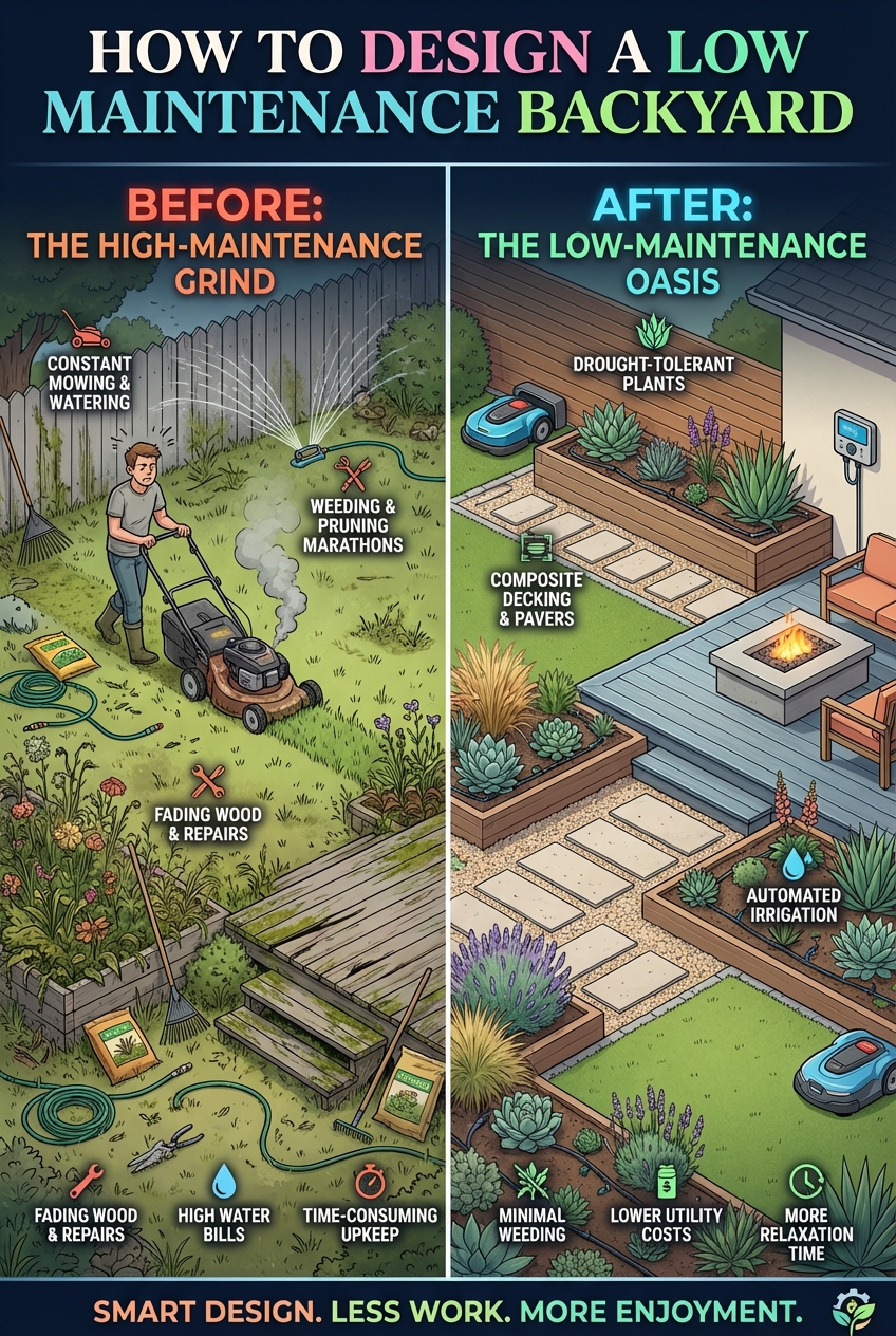 How to Design a Low Maintenance Backyard - photo 5
