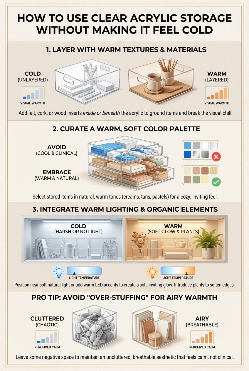 How to Use Clear Acrylic Storage Without Making It Feel Cold - photo 3