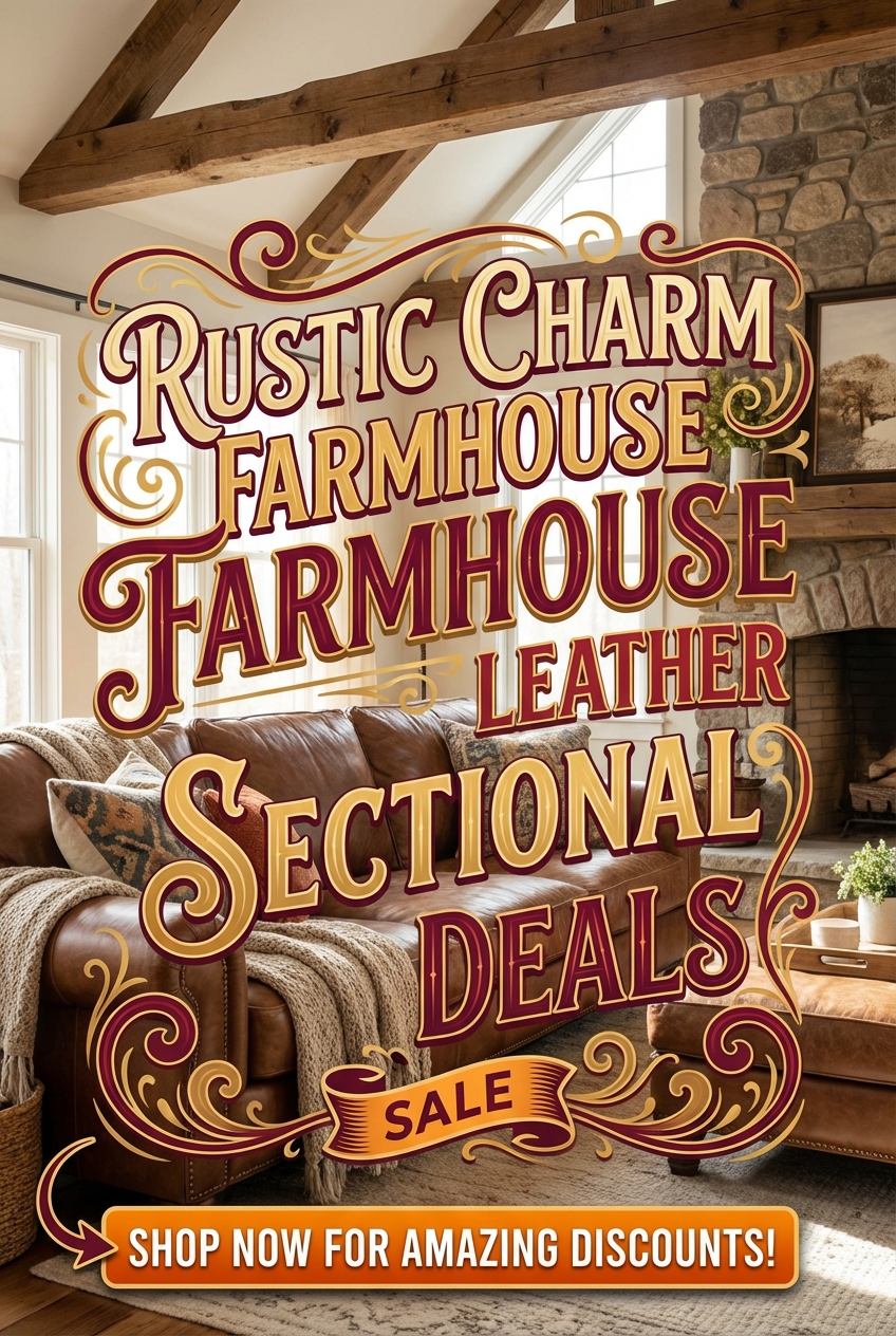 Rustic Charm Farmhouse Leather Sectional Deals - photo 2