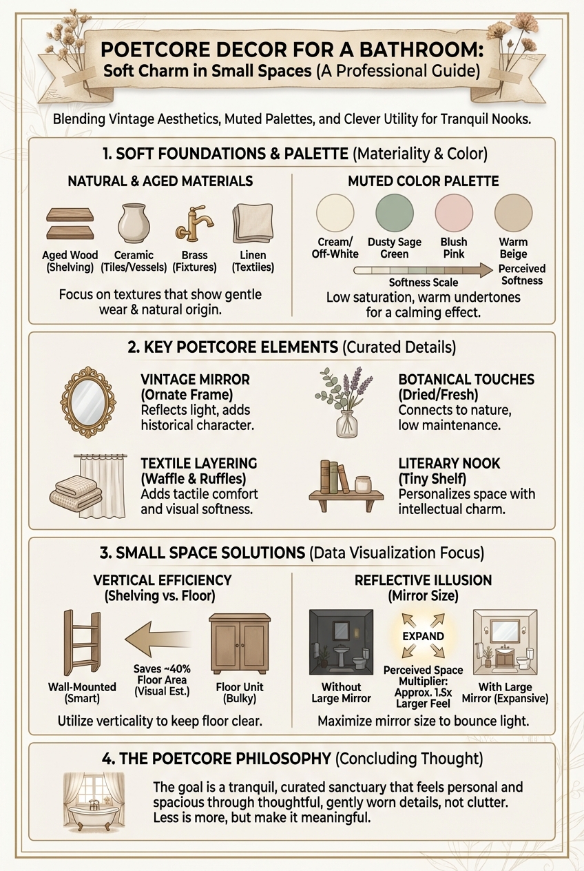 Poetcore Decor for a Bathroom: Soft Charm in Small Spaces - photo 3