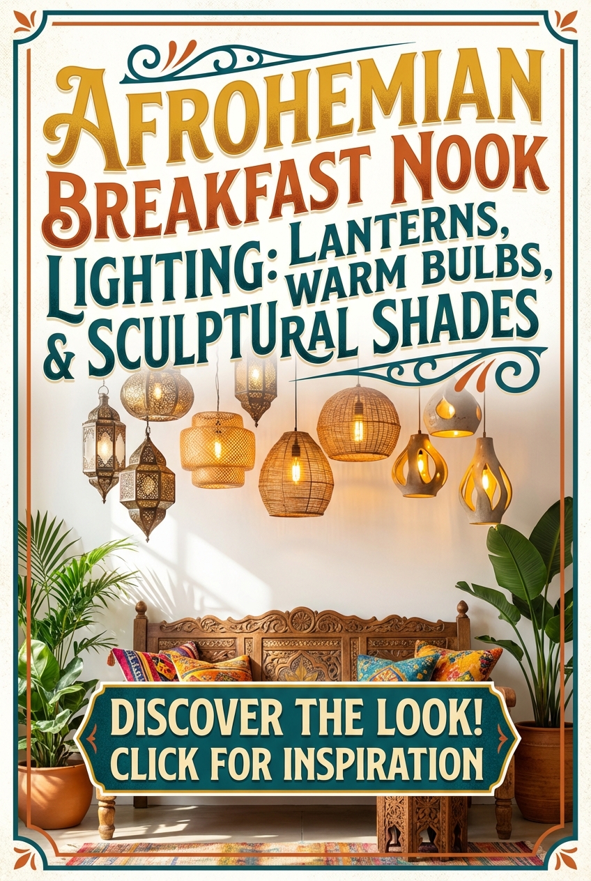 Afrohemian Breakfast Nook Lighting: Lanterns, Warm Bulbs, and Sculptural Shades - photo 2