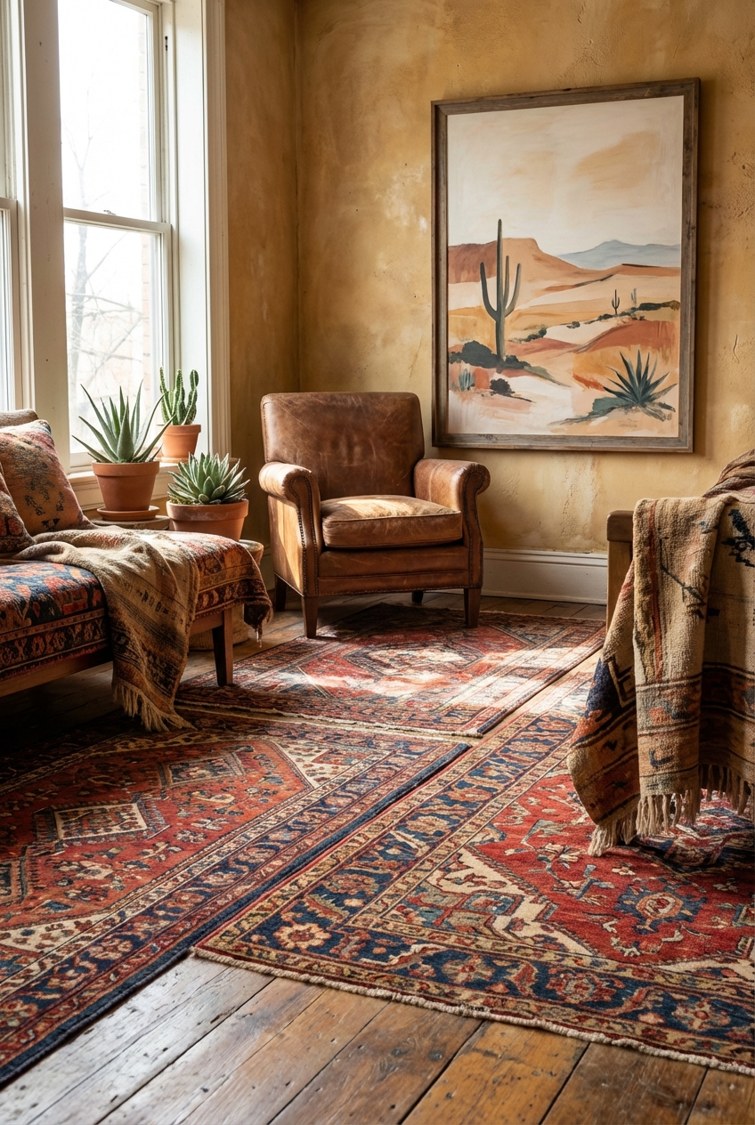DIY Vintage-Style Rug Layering Tricks for Mystic Outlands Decor