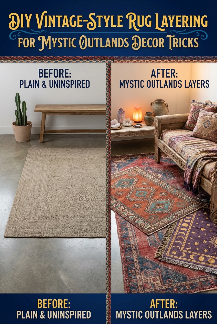 DIY Vintage-Style Rug Layering Tricks for Mystic Outlands Decor - photo 5