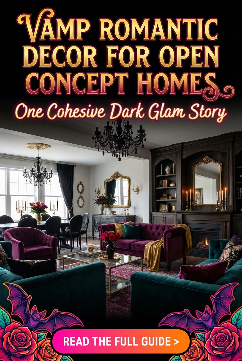 Vamp Romantic Decor for Open Concept Homes: One Cohesive Dark Glam Story - photo 2