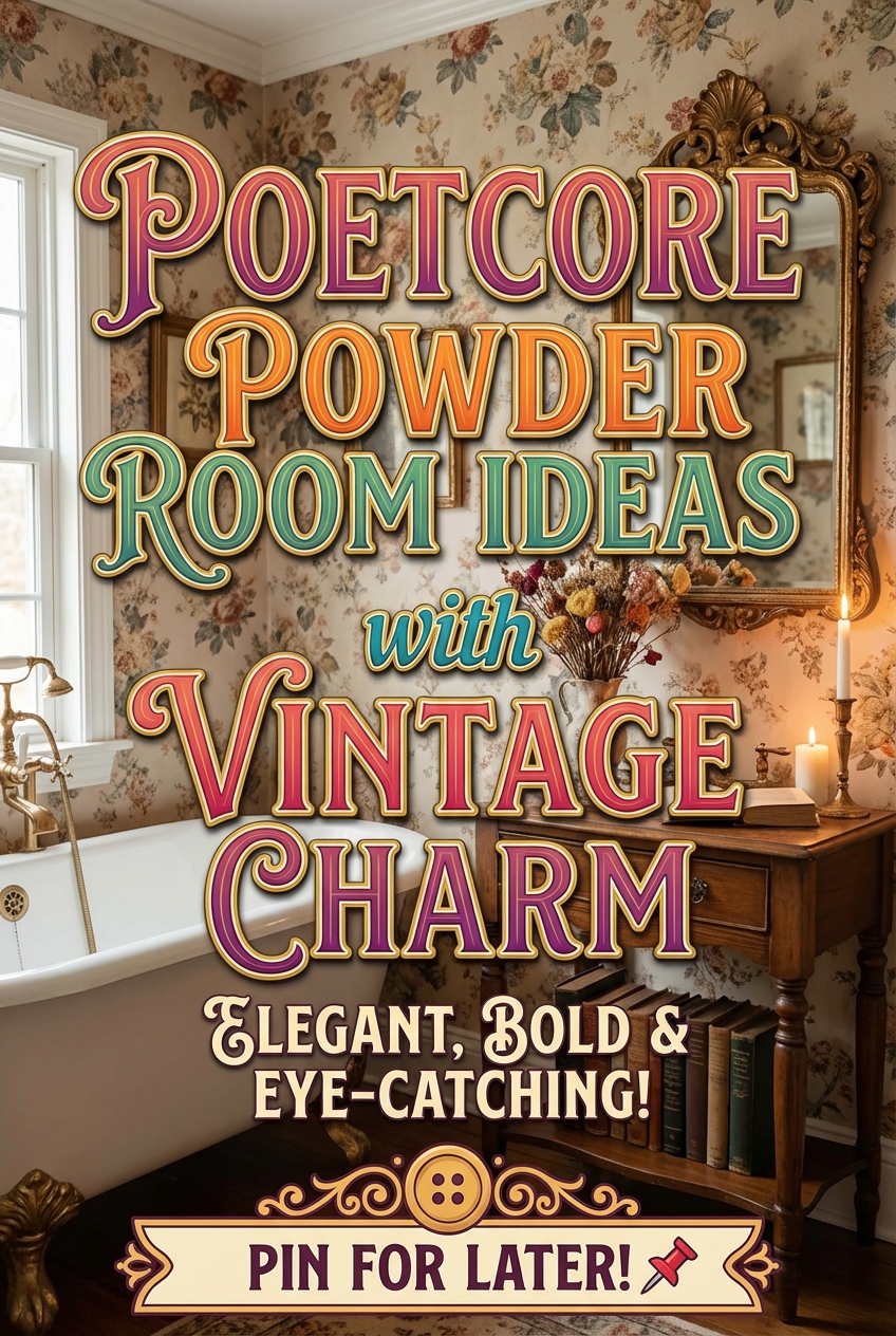 Poetcore Powder Room Ideas with Vintage Charm - photo 2