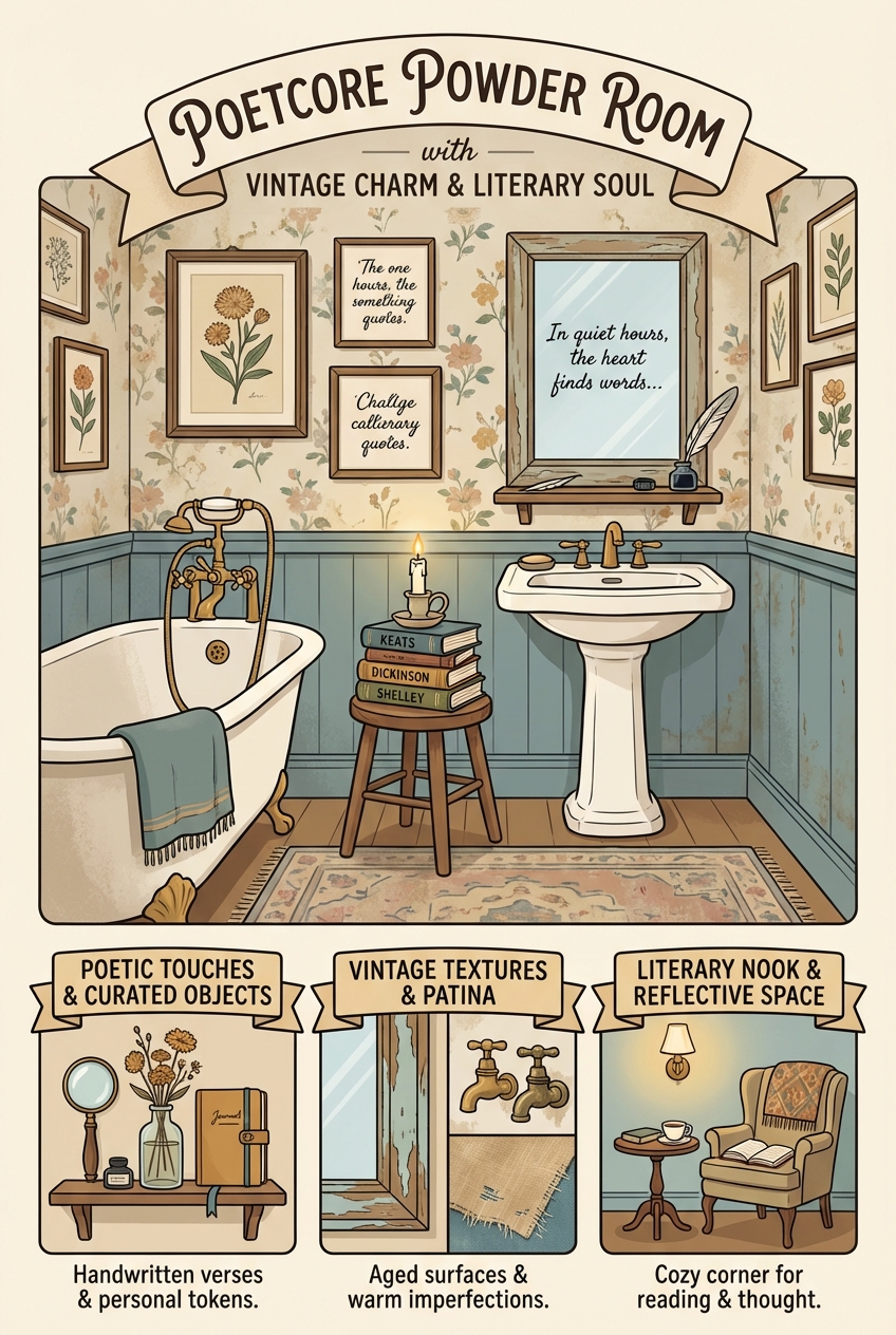 Poetcore Powder Room Ideas with Vintage Charm - photo 4