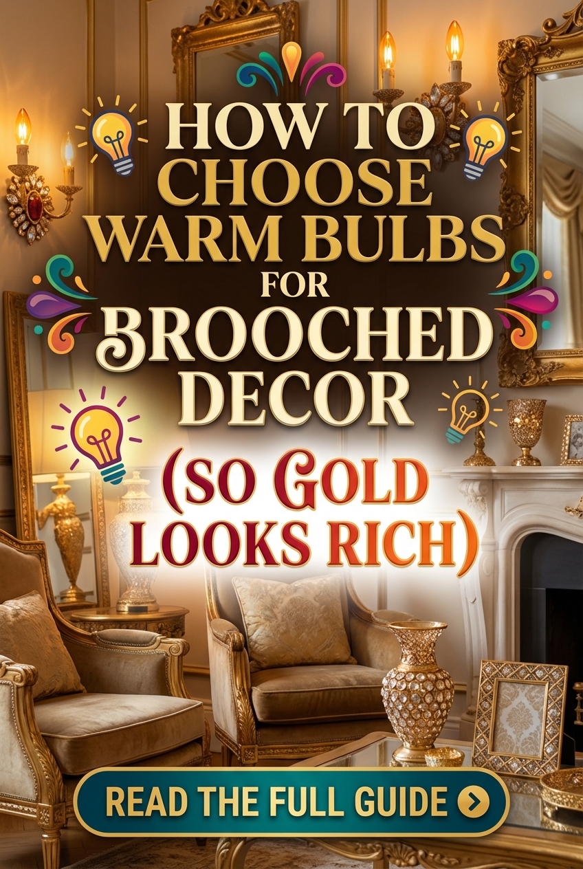 How to Choose Warm Bulbs for Brooched Decor (So Gold Looks Rich) - photo 2