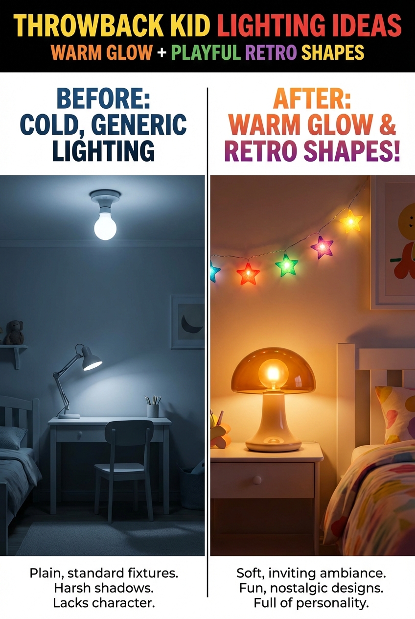 Throwback Kid Lighting Ideas: Warm Glow + Playful Retro Shapes - photo 5