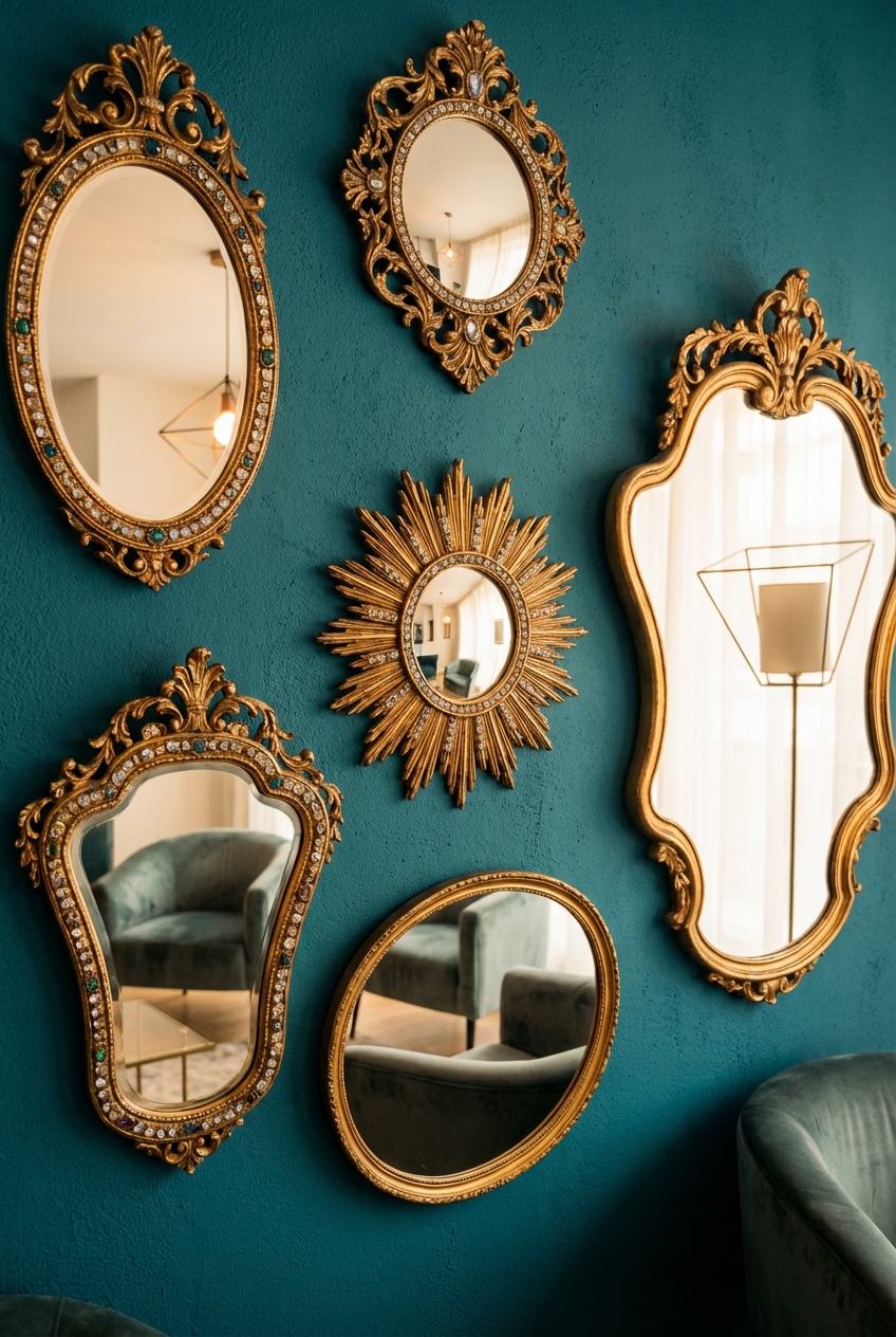 Brooched Mirror Ideas: Ornate Shapes Made Modern