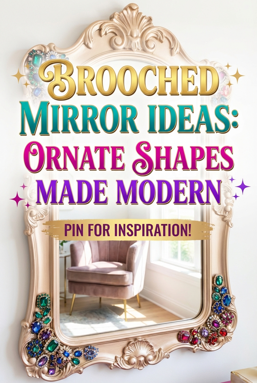 Brooched Mirror Ideas: Ornate Shapes Made Modern - photo 2