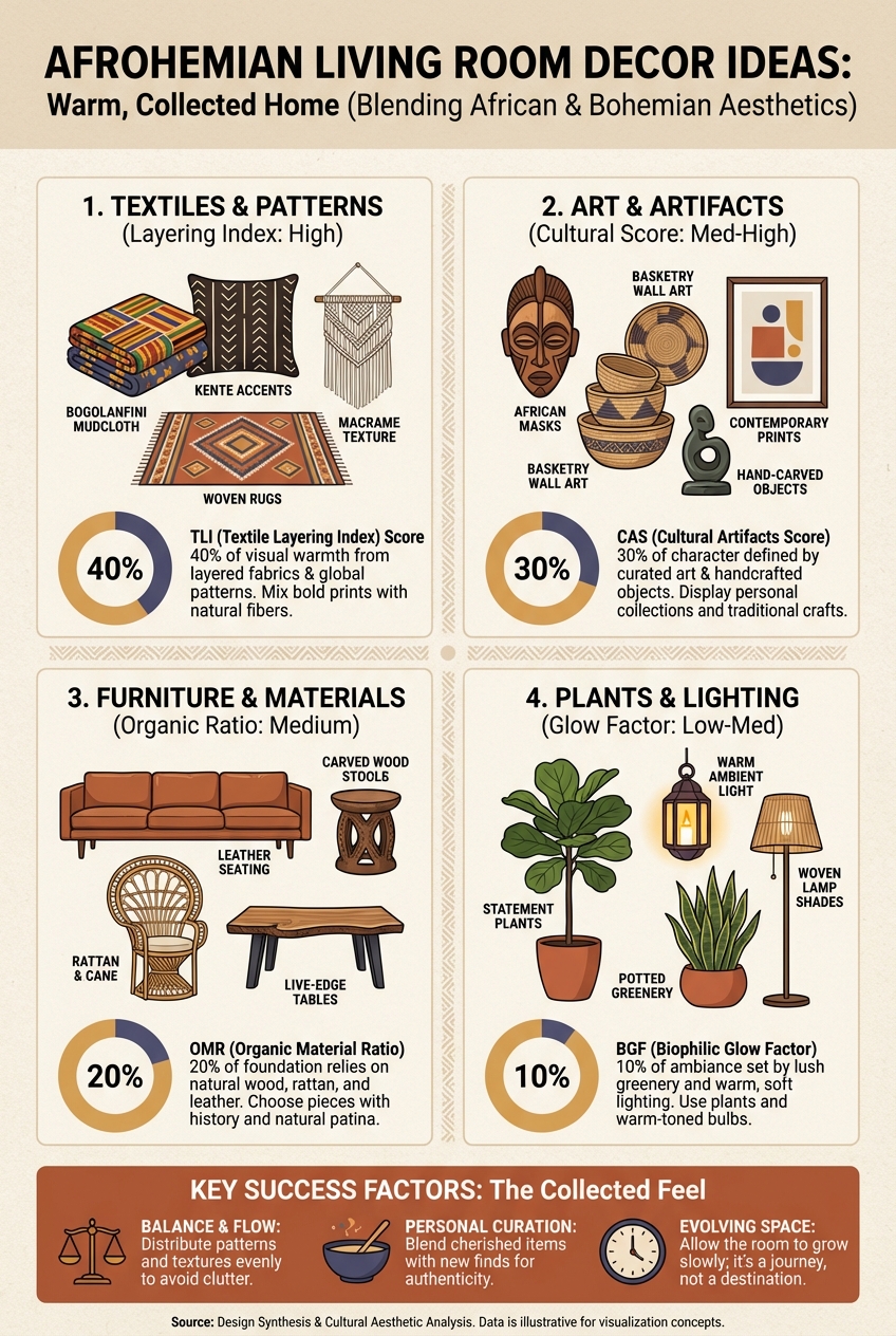 Afrohemian Living Room Decor Ideas for a Warm, Collected Home - photo 3