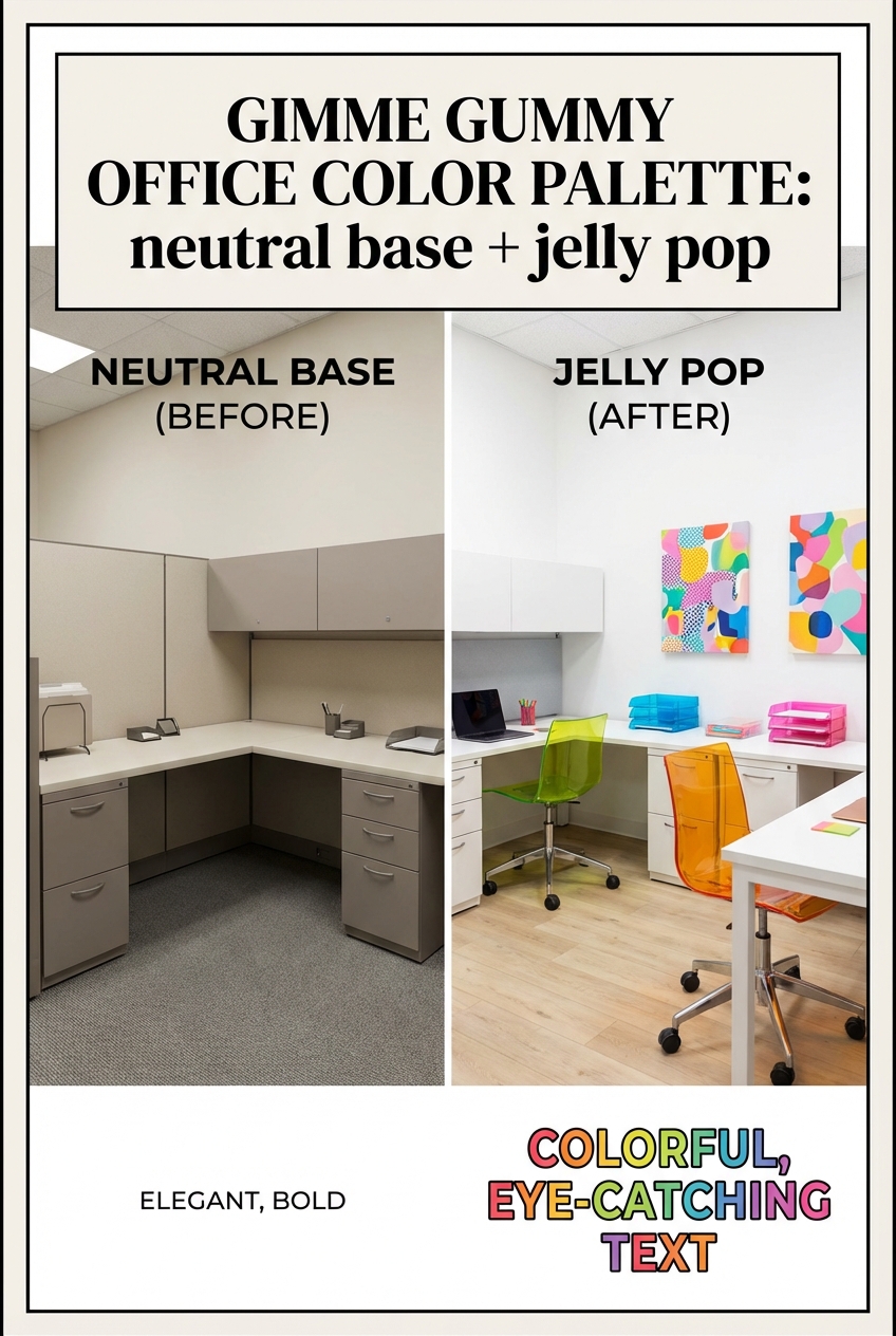 Gimme Gummy Office Color Palette: neutral base + jelly pop - photo 5