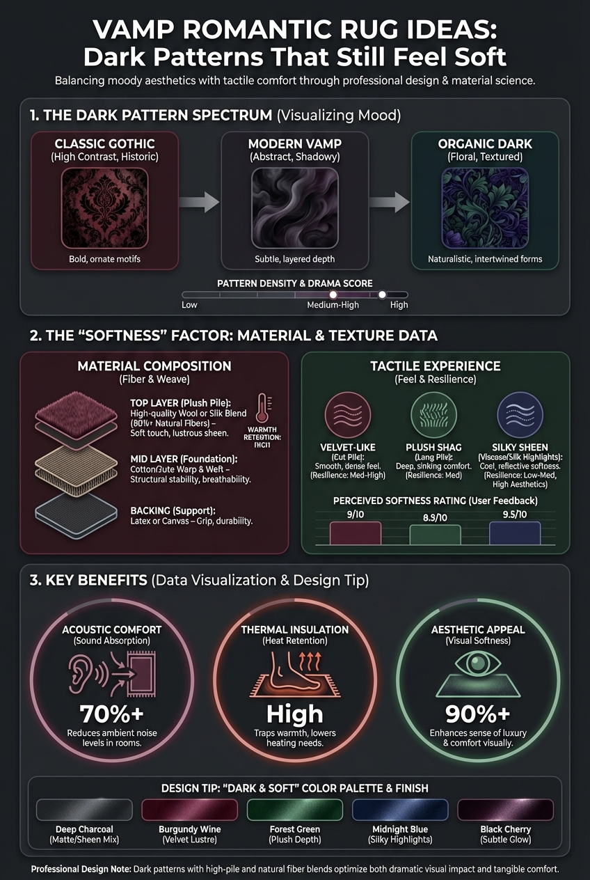 Vamp Romantic Rug Ideas: Dark Patterns That Still Feel Soft - photo 3