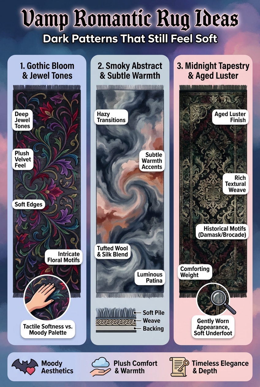 Vamp Romantic Rug Ideas: Dark Patterns That Still Feel Soft - photo 4
