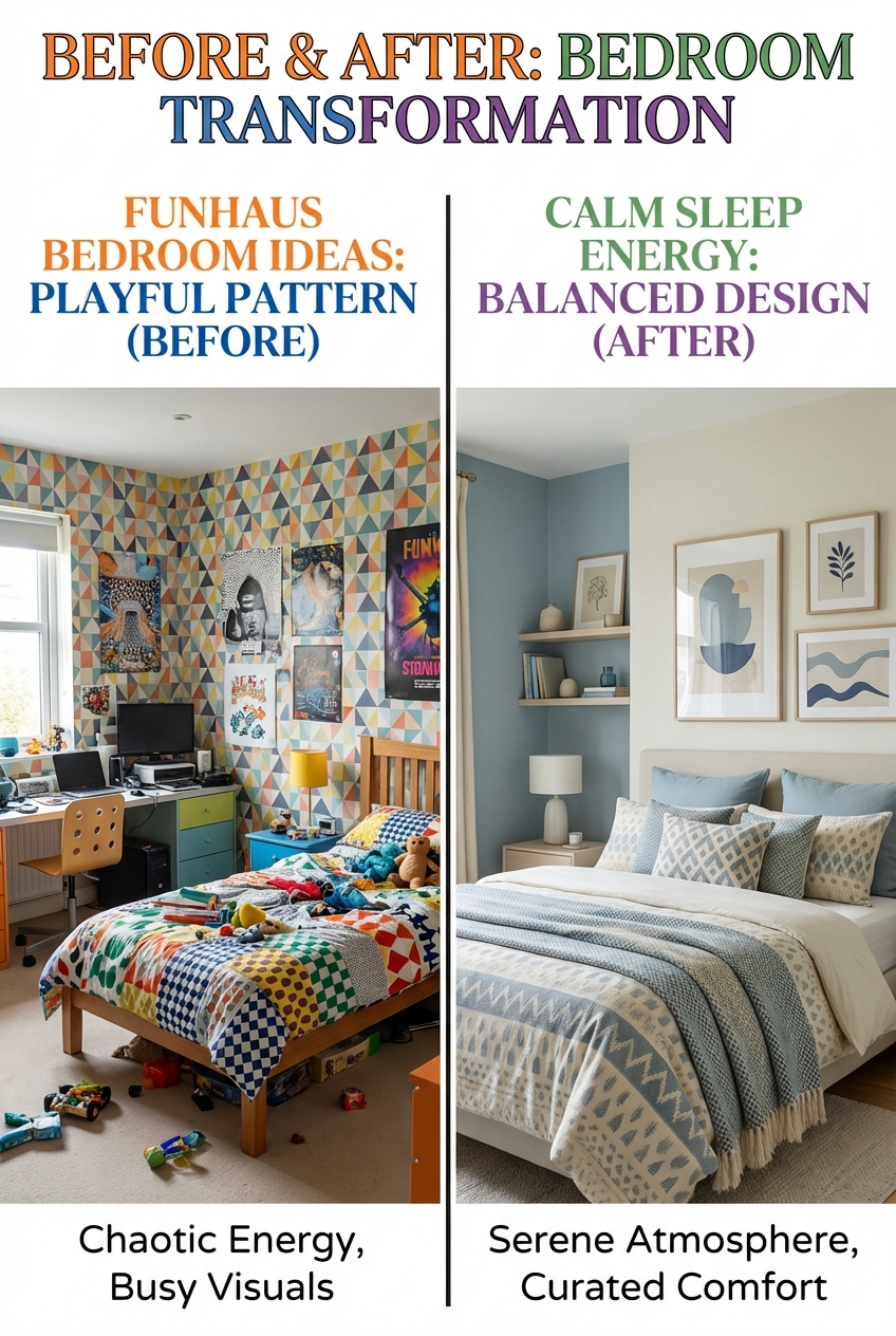 FunHaus Bedroom Ideas: Playful Pattern, Calm Sleep Energy - photo 5