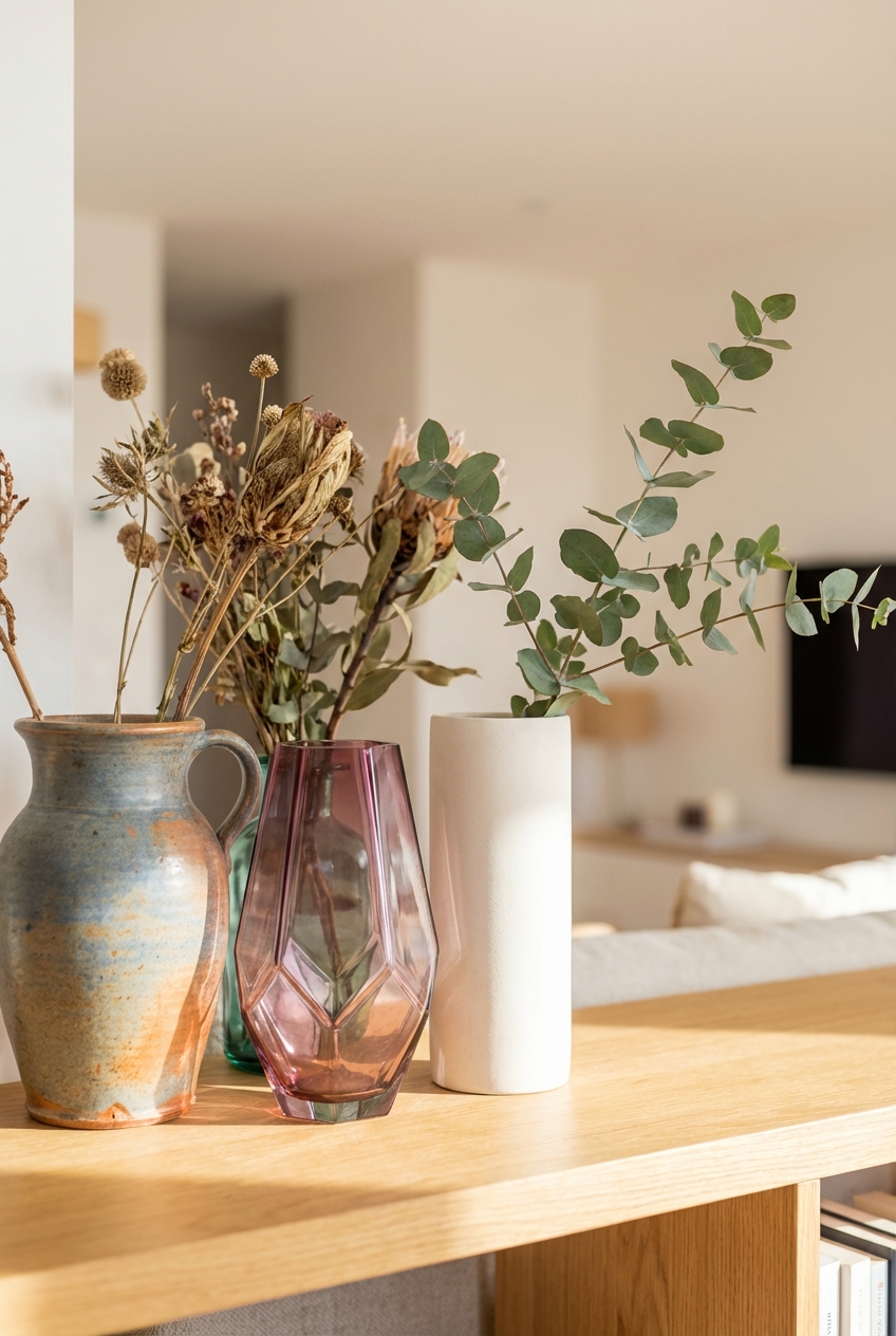 Darecations Vase Ideas: pottery, glass, and simple shapes