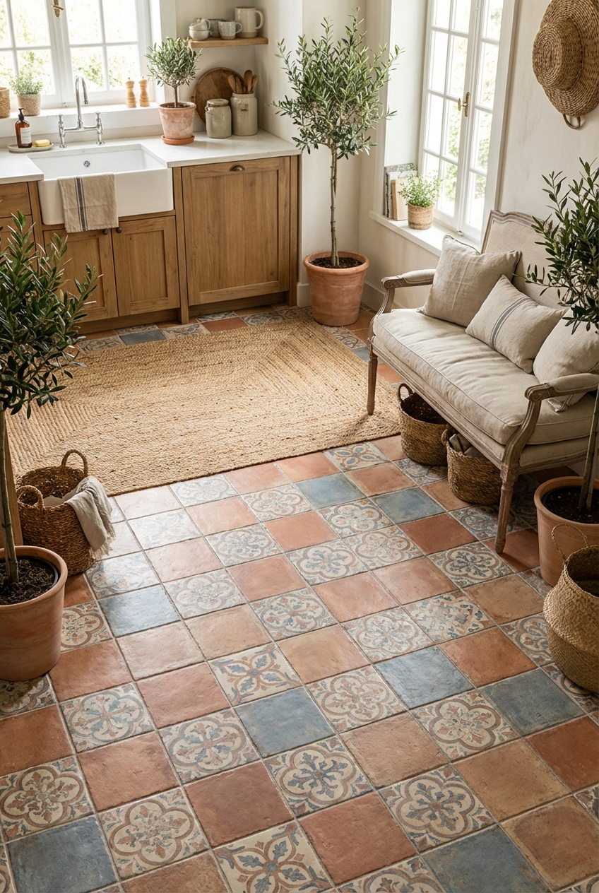 Charming French Country Tile Floors for Homes