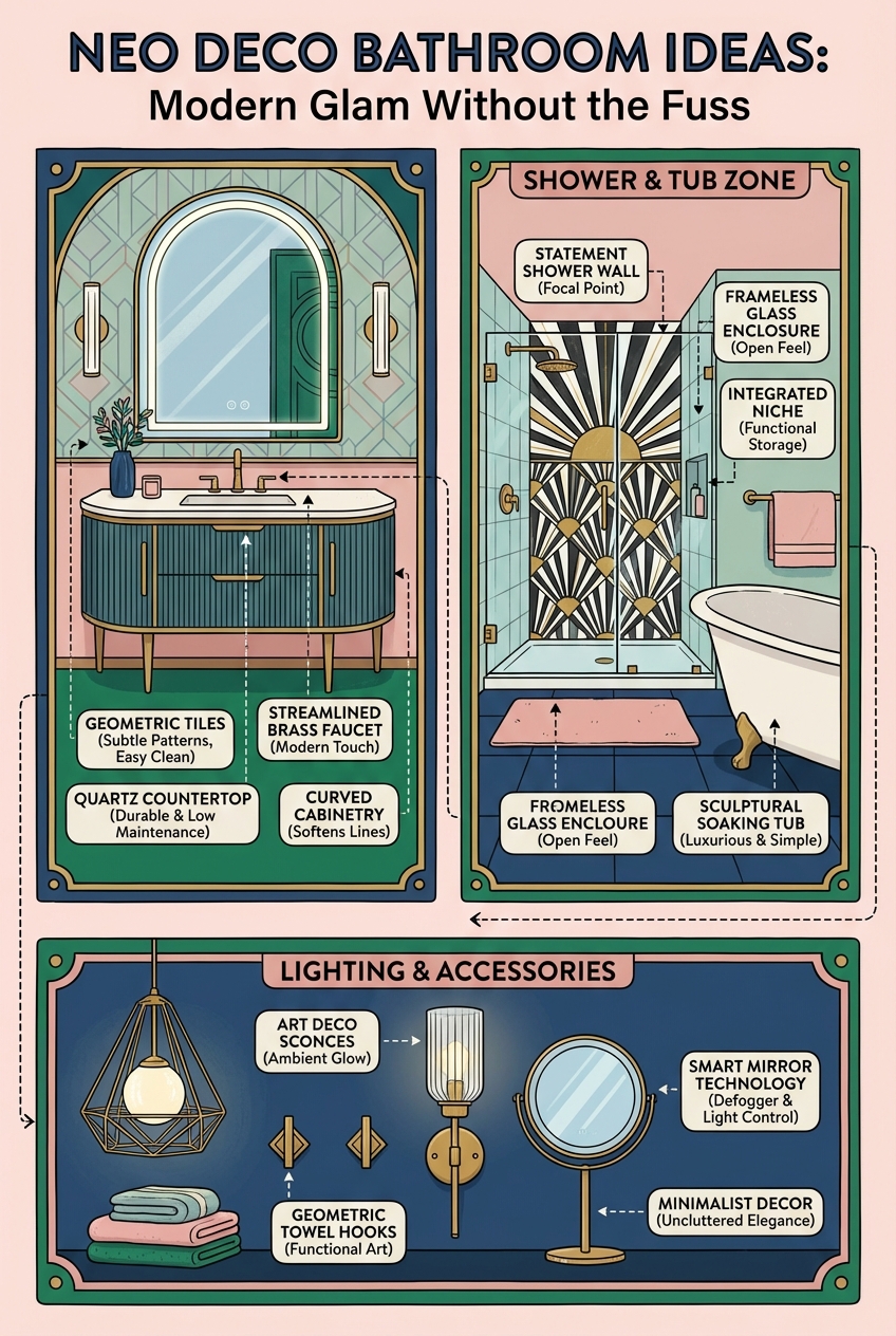 Neo Deco Bathroom Ideas: Modern Glam Without the Fuss - photo 4