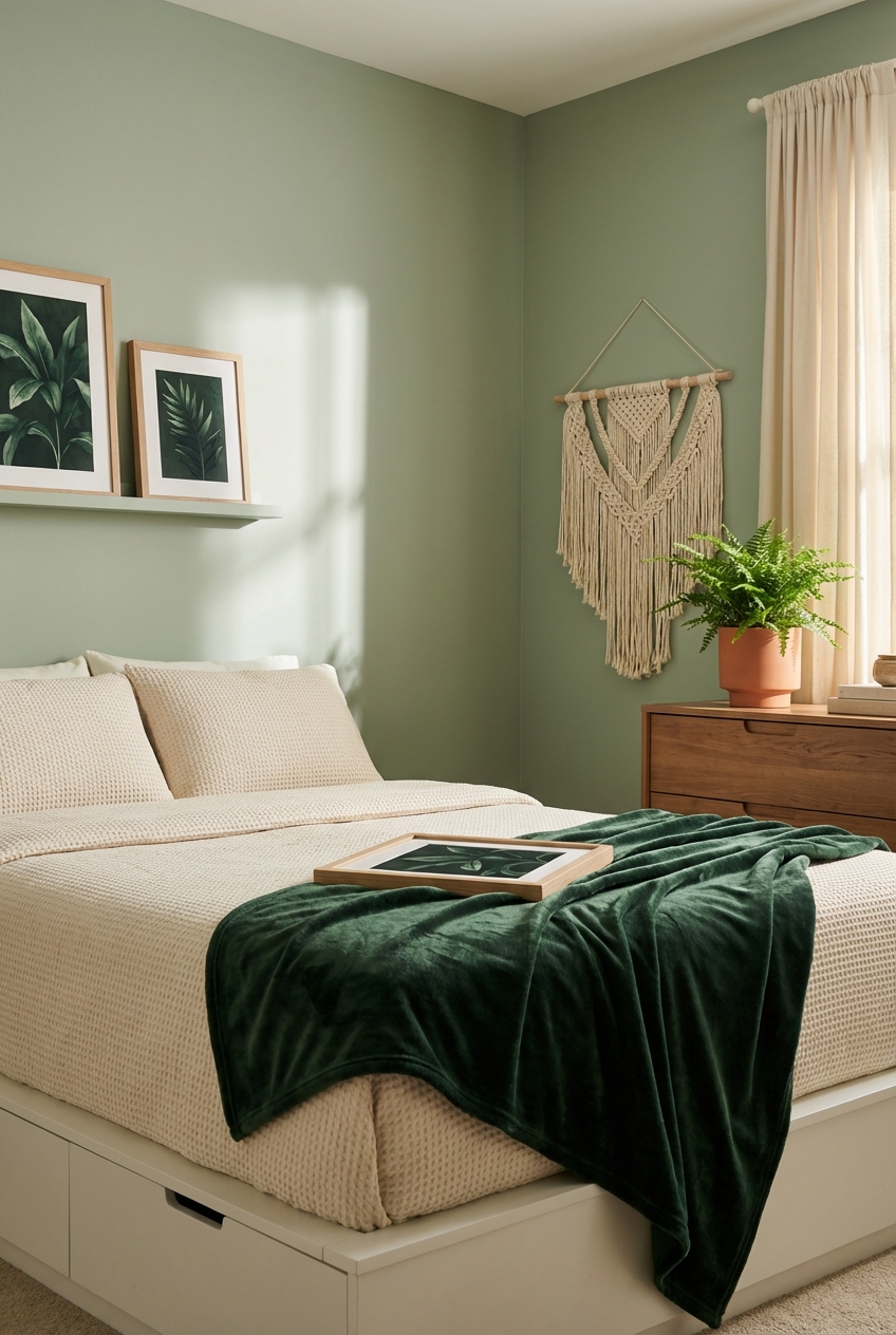 Wilderkind Bedroom Color Palettes: Sage, Cream, and Deep Forest Accents