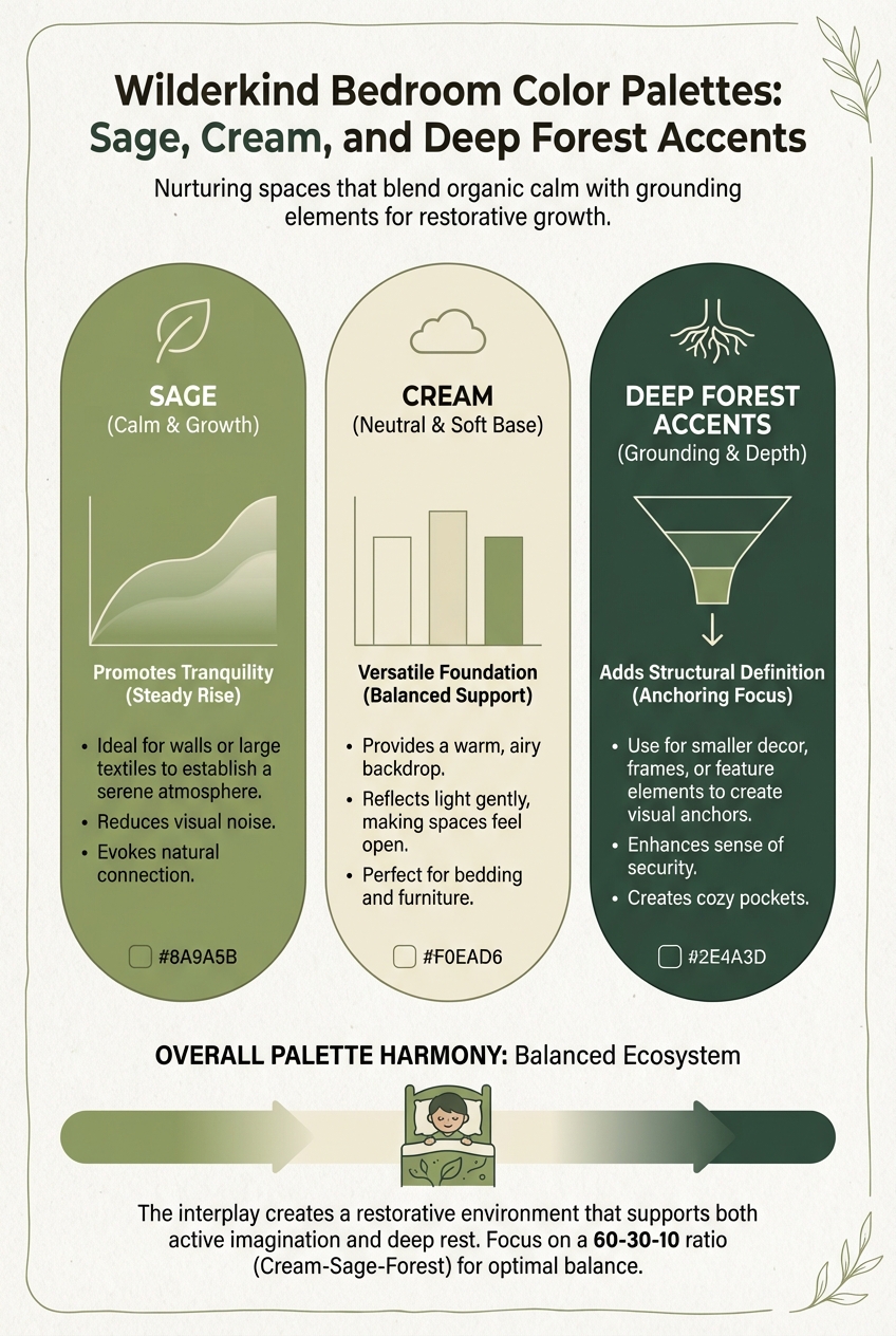 Wilderkind Bedroom Color Palettes: Sage, Cream, and Deep Forest Accents - photo 3