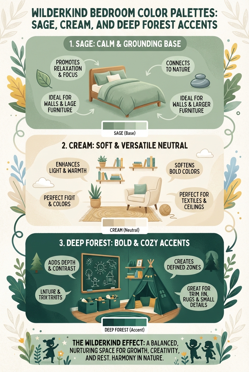 Wilderkind Bedroom Color Palettes: Sage, Cream, and Deep Forest Accents - photo 4