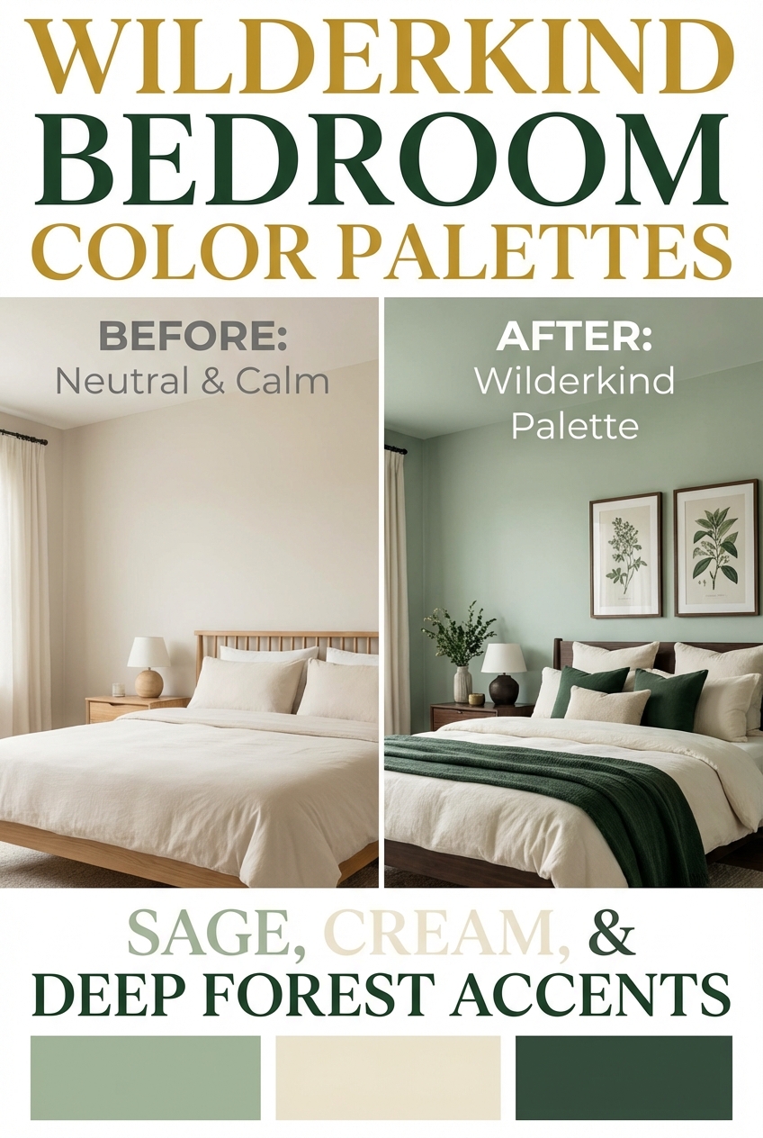 Wilderkind Bedroom Color Palettes: Sage, Cream, and Deep Forest Accents - photo 5