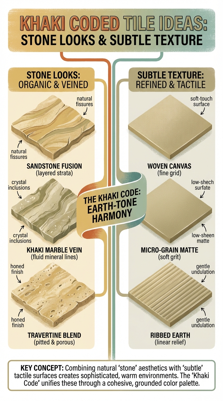 Khaki Coded Tile Ideas: stone looks and subtle texture - photo 4