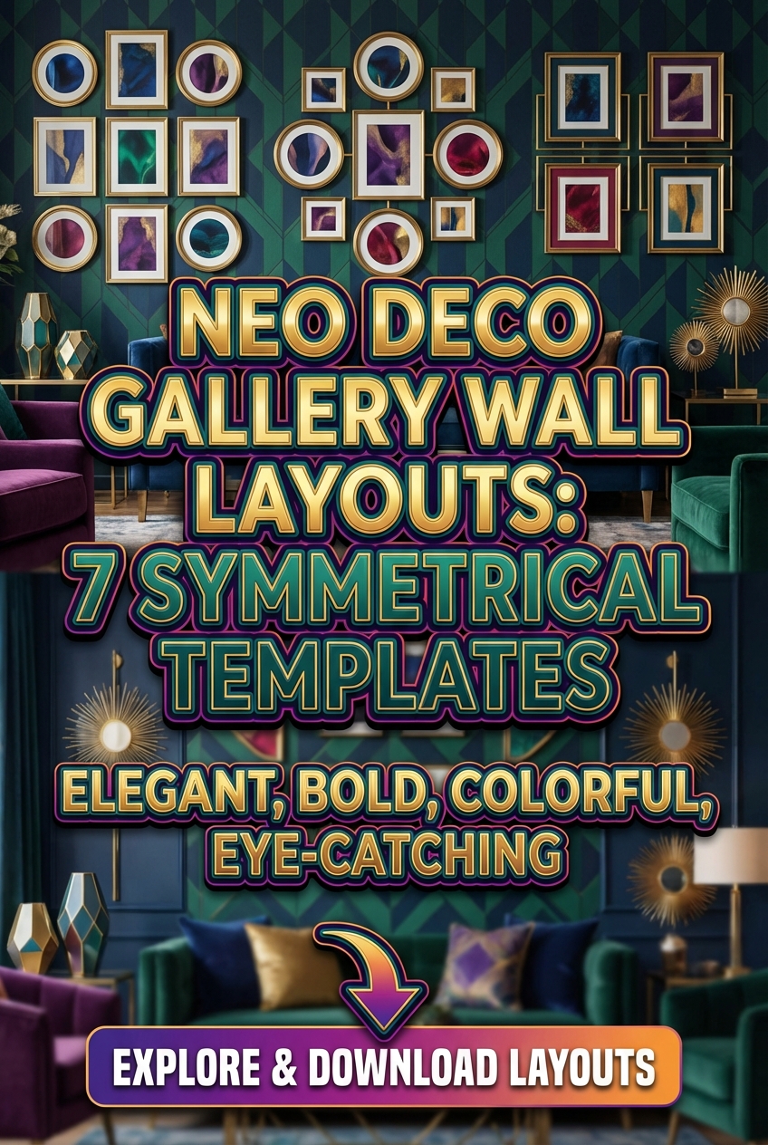 Neo Deco Gallery Wall Layouts: 7 Symmetrical Templates - photo 2