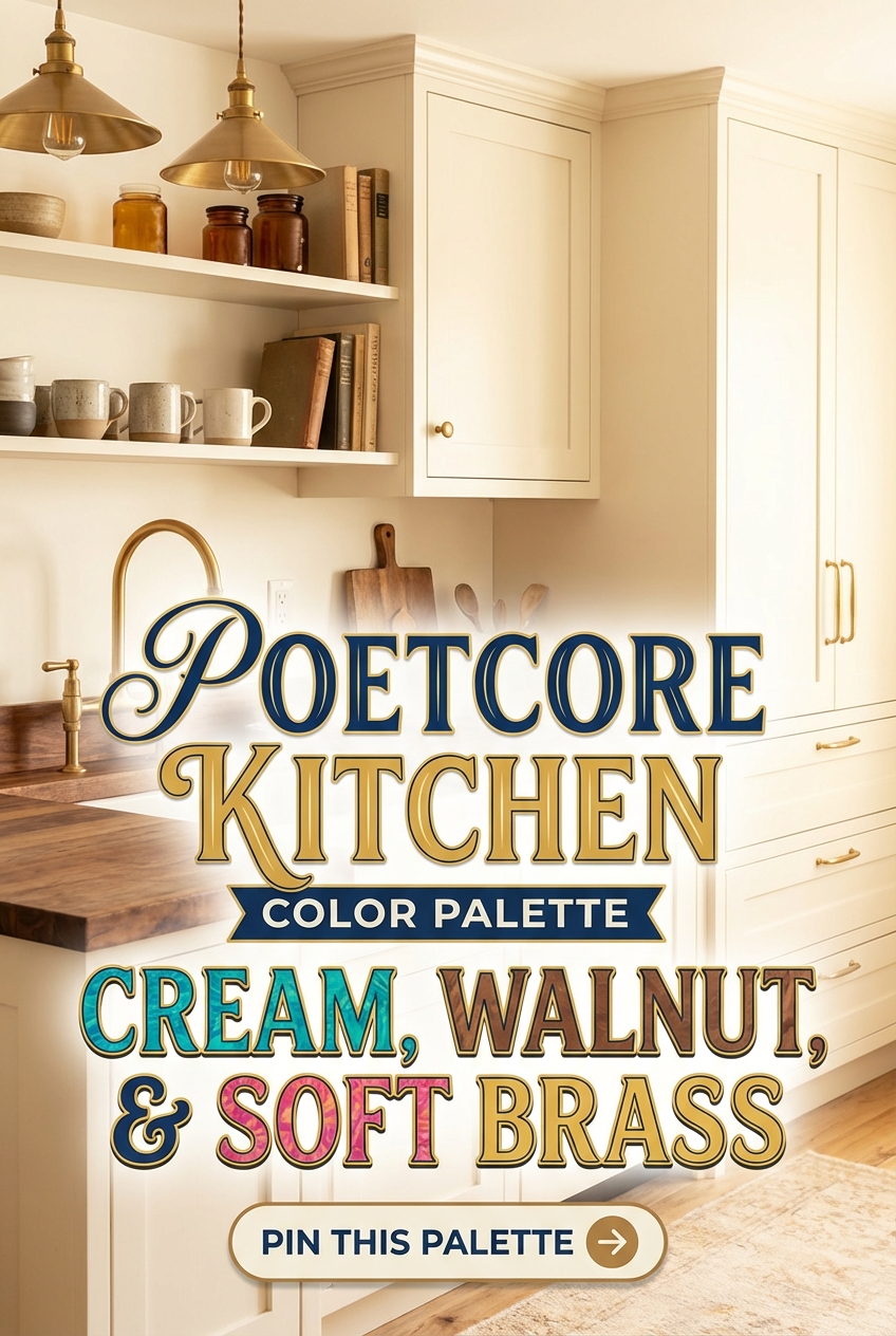 Poetcore Kitchen Color Palette: Cream, Walnut, and Soft Brass - photo 2