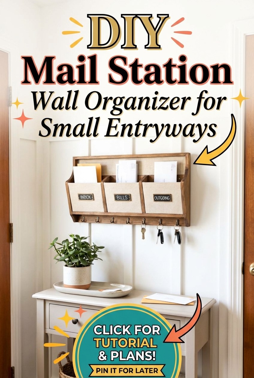 DIY Mail Station Wall Organizer for Small Entryways - photo 2