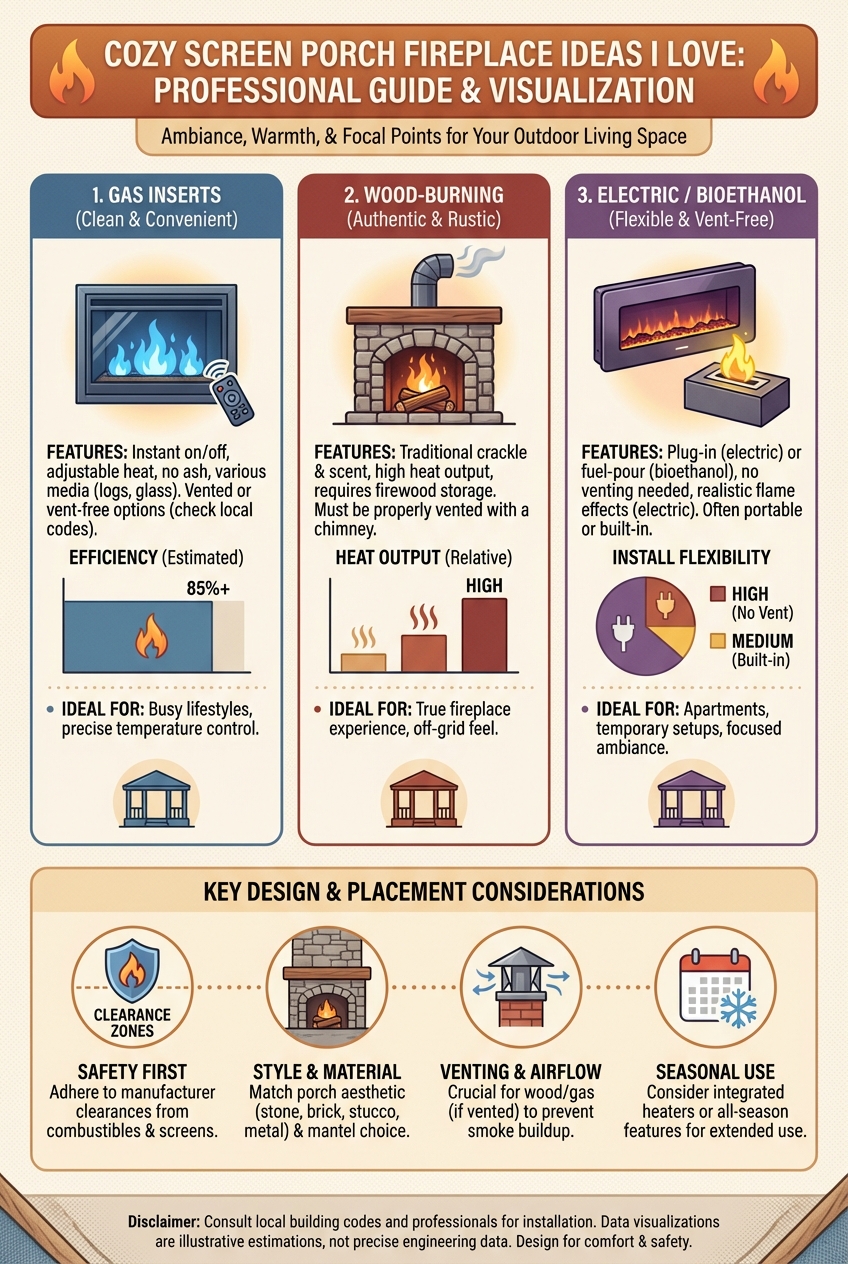 Cozy Screen Porch Fireplace Ideas I Love - photo 3