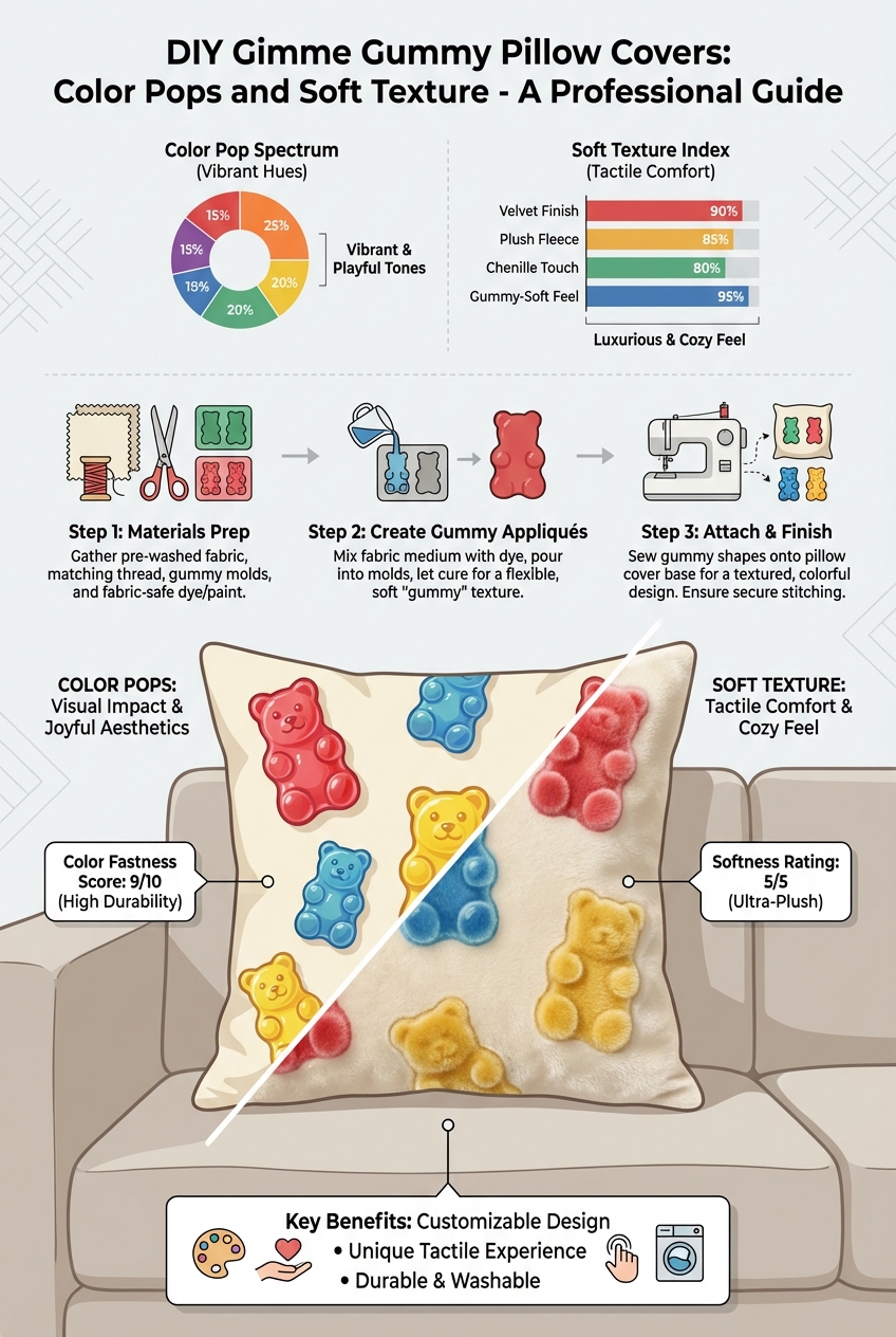 DIY Gimme Gummy Pillow Covers: color pops and soft texture - photo 3
